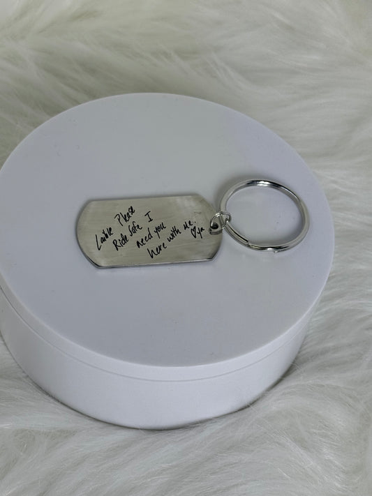 Dog tag keychain